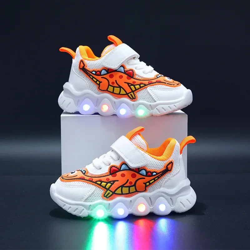 Orange light deals up shoes